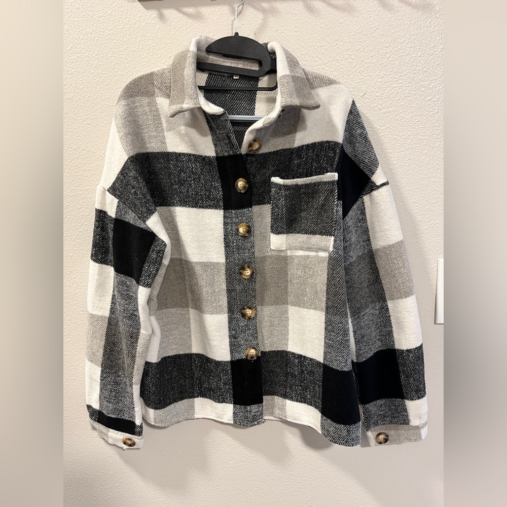 Black, White, and Gray Shacket